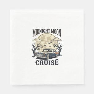 Vintage Mond Auto Gothic Klassiker Halloween Des Serviette