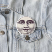 Vintage Mond Gesicht Knopf Button (Beispiel)