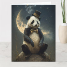 Vintage-Mond-Panda-Bär