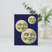 Vintage Mond Postkarte (Stehend Vorderseite)