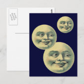 Vintage Mond Postkarte (Vorne/Hinten)