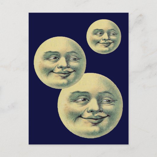 Vintage Mond Postkarte (Vorderseite)