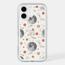 Vintage-Mond- und Sonnensystem-Speck-Case