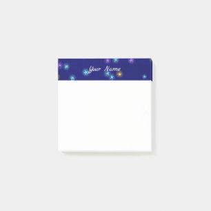Vintage Mond und Sterne Ätzung Schrift 3" x 3" Post-it Klebezettel