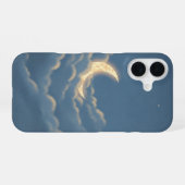 Vintage Mond zwischen den Wolken iPhone 16 Hülle (Rückseite (Horizontal))