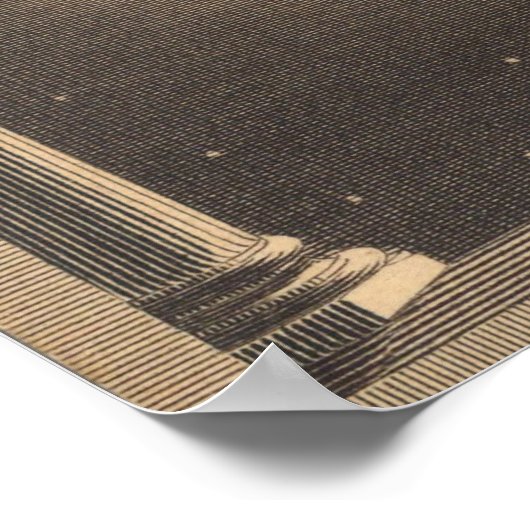 Vintage Monddarstellung Poster (Ecke)