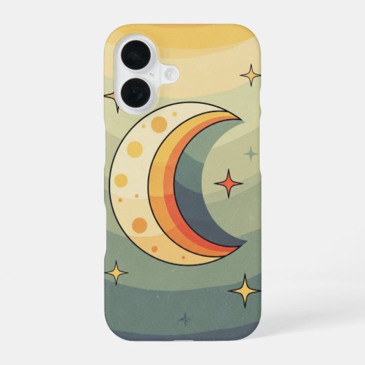 Vintage-Mondformen iPhone 16 Hülle (Rückseite)