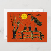 Vintage Mondhupe und singende Katzen Postkarte (Vorne/Hinten)