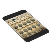 Vintage Mondkalender - Himmelsmondphasen Magnet (Rechte Seite)