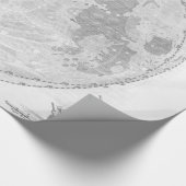 Vintage Mondkarte (1647) Geschenkpapier (Ecke)