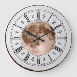 Vintage Mondkontrolle. Große Wanduhr