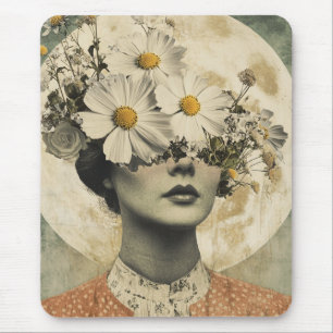 Vintage Mondlicht - Boho Vintage Eleganz Mousepad