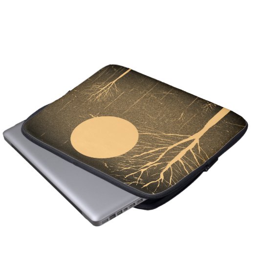 Vintage Mondnacht 4 Laptopschutzhülle (Vorne Knopf)