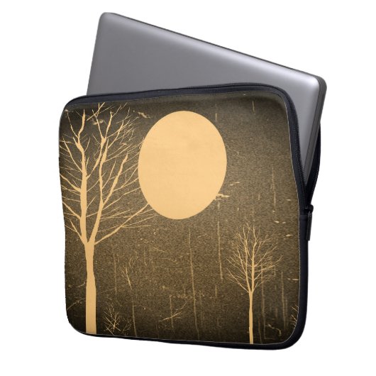 Vintage Mondnacht 4 Laptopschutzhülle (Vorderseite Links)