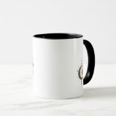 Vintage-Mondphasen-Kompass-Kaffeetasse Tasse (VorderseiteRechts)