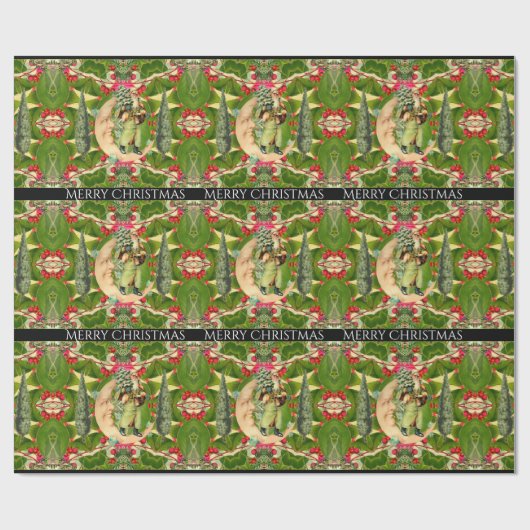 Vintage Mondsankt Geschenkpapier (Flach)