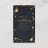 Vintage Mondstars Hochzeit Begleitkarte (Vorderseite)