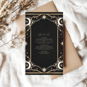 Vintage Mondstars Hochzeit Begleitkarte