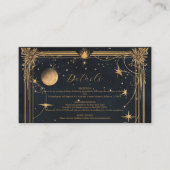 Vintage Mondstars Hochzeit Begleitkarte (Vorderseite)