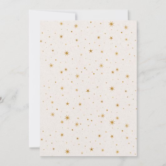 Vintage Mondstars Hochzeit Einladung (Rückseite)