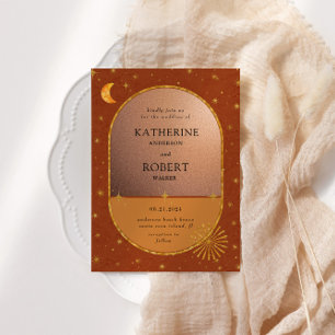 Vintage Mondstars Hochzeit Einladung