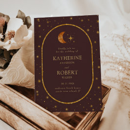 Vintage Mondstars Hochzeit Einladung