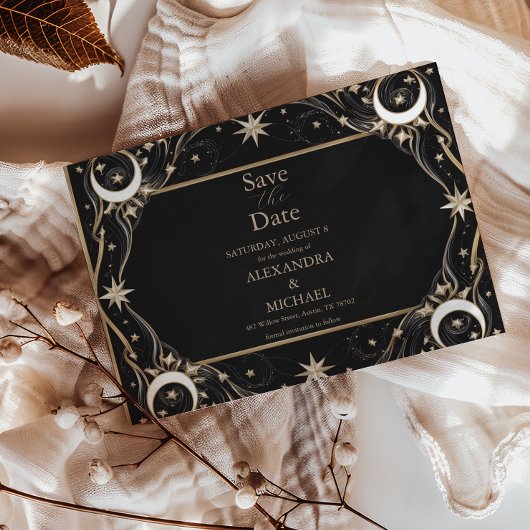 Vintage Mondstars Hochzeit Save The Date