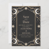 Vintage Mondstars Hochzeit Save The Date (Vorderseite)