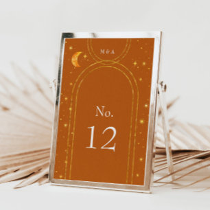 Vintage Mondstars Hochzeiten Tischnummer