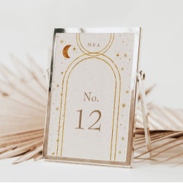 Vintage Mondstars Hochzeiten Tischnummer