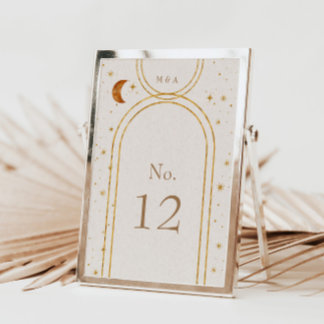 Vintage Mondstars Hochzeiten Tischnummer