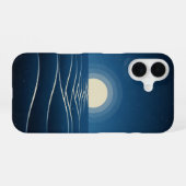 Vintage Mondwellen iPhone 16 Hülle (Rückseite (Horizontal))