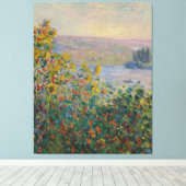 Vintage Monet Blume Beds bei Vétheuil Leinwanddruck (Insitu (Holzboden))