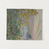 Vintage Monet Blume Beds bei Vétheuil Wandteppich (Vorderseite (Horizontal))
