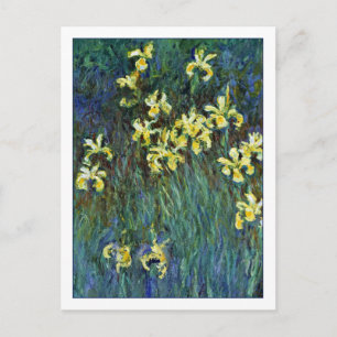 Vintage-Monet-Gemälde Gelbe Schwertlilien Postkarte