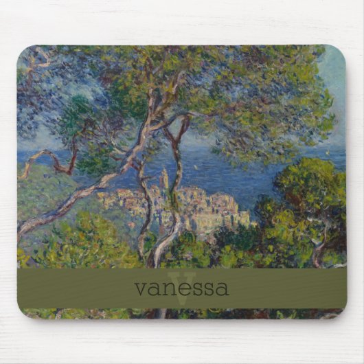 Vintage-Monet-Monogramm Mousepad (Vorne)