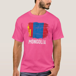 Vintage mongolische Flagge für die Mongolei T-Shirt