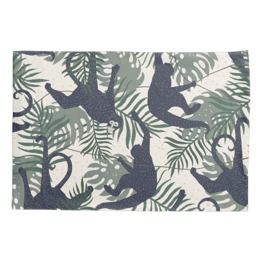 Vintage Monkey Pattern Kissenbezug (Rückseite)