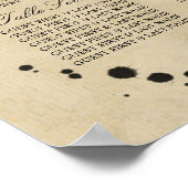 Vintage Mono- und Tintenfesthaltkarte Poster (Ecke)