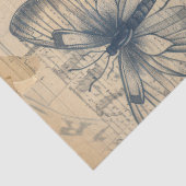 Vintage monochrome Farbschmetterlinge Rose Seidenpapier (Detail)