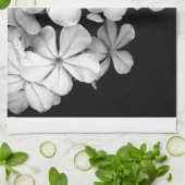 Vintage Monochrome Plumbago-Kunstwerk Handtuch (Gefaltet)