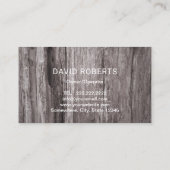 Vintage Monogram Driftwood Business Cards Visitenkarte (Rückseite)