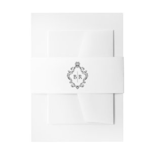 Vintage Monogram Hochzeit Einladungsbanderole