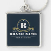 Vintage Monogram hotel motel bar restaurant logo Schlüsselanhänger (Vorne)