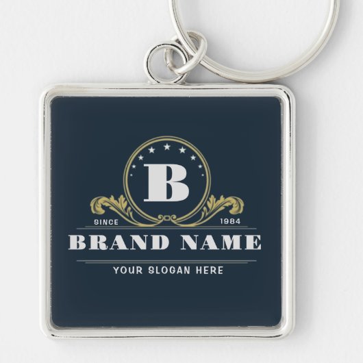 Vintage Monogram hotel motel bar restaurant logo Schlüsselanhänger (Vorne)