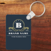 Vintage Monogram hotel motel bar restaurant logo Schlüsselanhänger (Rückseite)