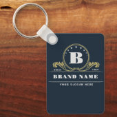 Vintage Monogram hotel motel bar restaurant logo Schlüsselanhänger (Vorderseite)