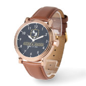 Vintage monogram name initials bride and groom armbanduhr (Winkel)