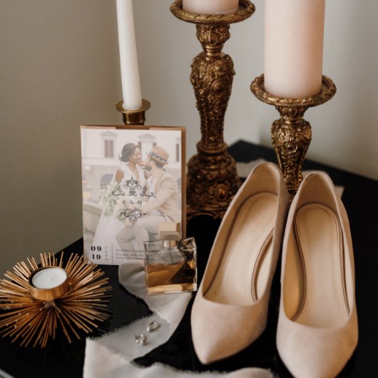 Vintage Monogram | Photo Save the Date