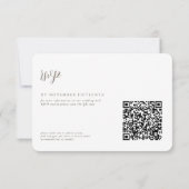 Vintage Monogram | QR Code Wedding RSVP (Rückseite)